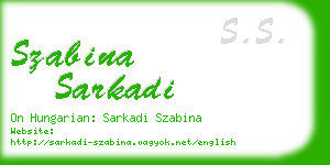 szabina sarkadi business card